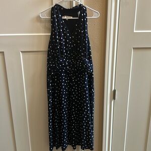Blue polka dot dress sleeveless